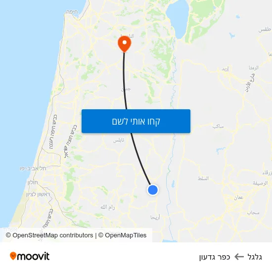 מפת גלגל לכפר גדעון