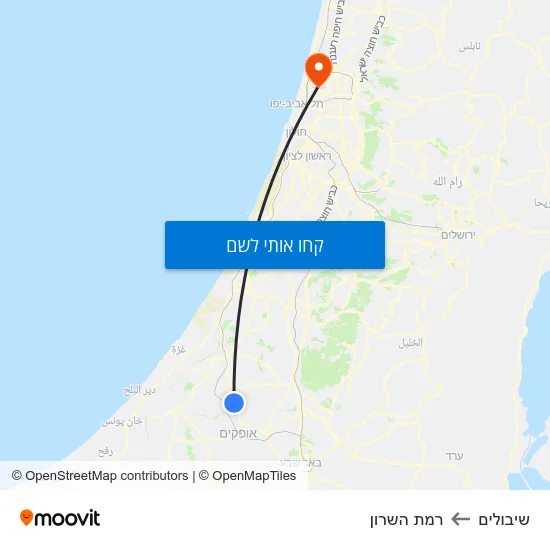 מפת שיבולים לרמת השרון