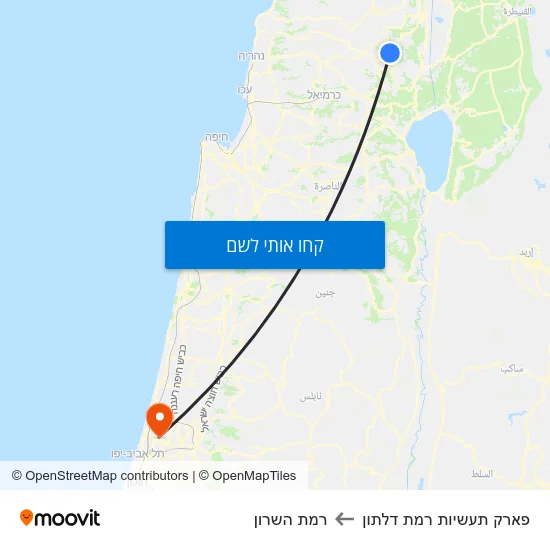מפת פארק תעשיות רמת דלתון לרמת השרון