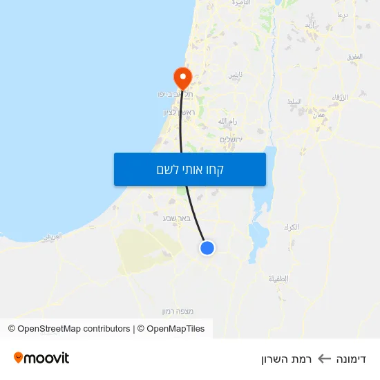 מפת דימונה לרמת השרון