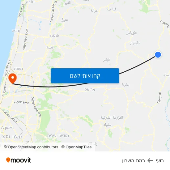 מפת רועי לרמת השרון