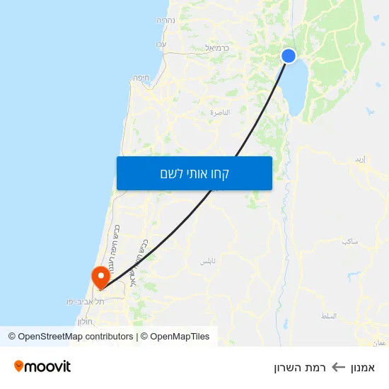 מפת אמנון לרמת השרון