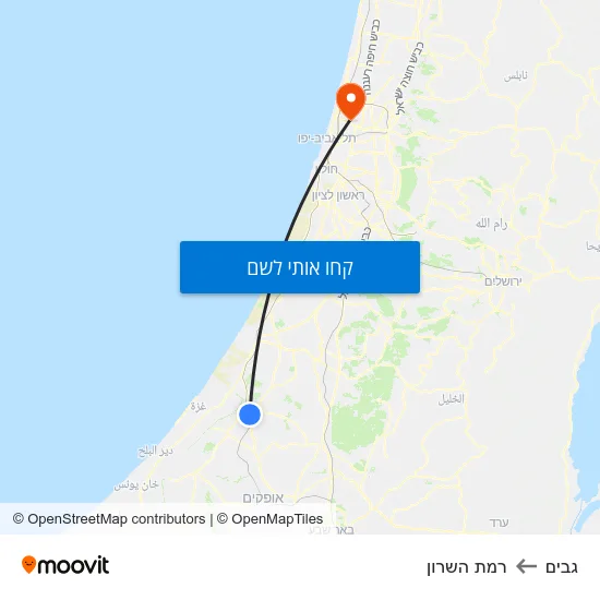 מפת גבים לרמת השרון