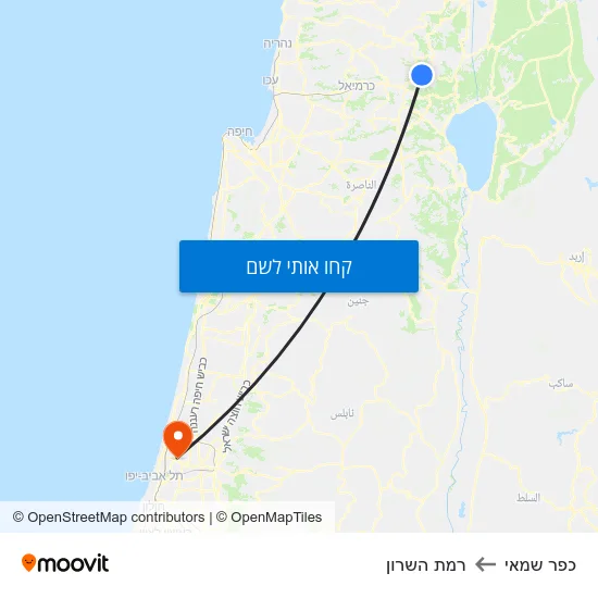 מפת כפר שמאי לרמת השרון