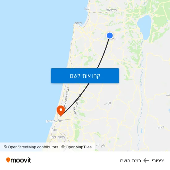 מפת ציפורי לרמת השרון