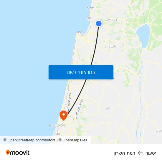 מפת יסעור לרמת השרון
