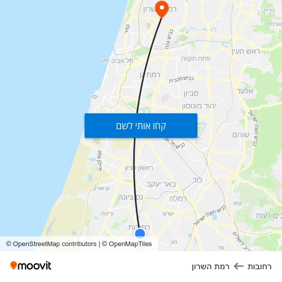 מפת רחובות לרמת השרון