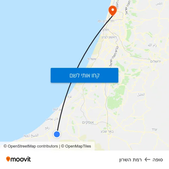 מפת סופה לרמת השרון
