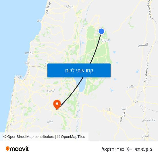 מפת בוקעאתא לכפר יחזקאל