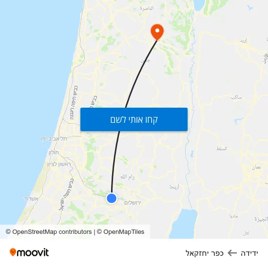 מפת ידידה לכפר יחזקאל