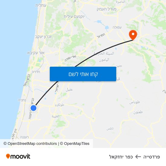 מפת פרדסייה לכפר יחזקאל