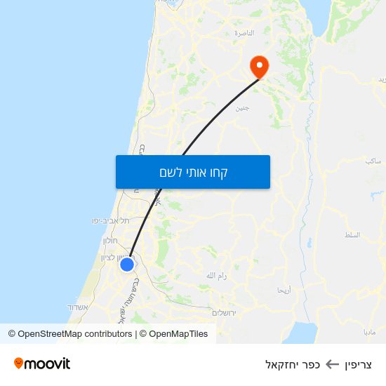 מפת צריפין לכפר יחזקאל