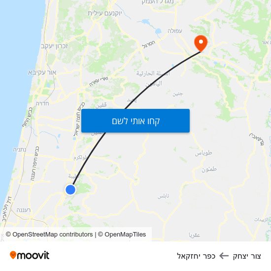 מפת צור יצחק לכפר יחזקאל