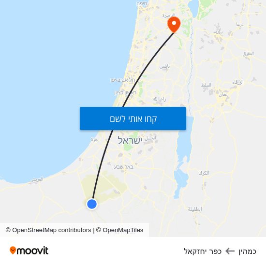 מפת כמהין לכפר יחזקאל