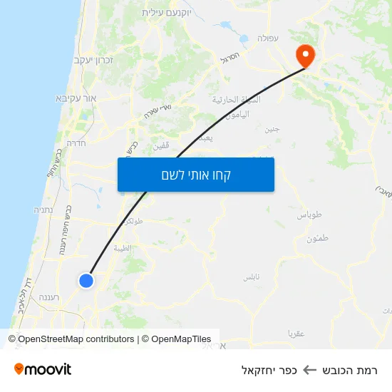 מפת רמת הכובש לכפר יחזקאל