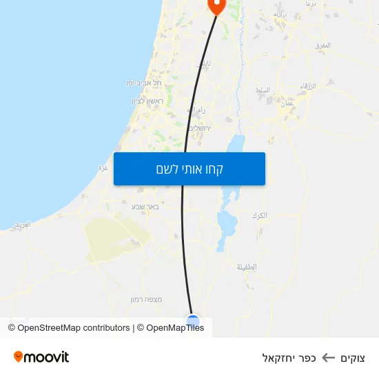מפת צוקים לכפר יחזקאל