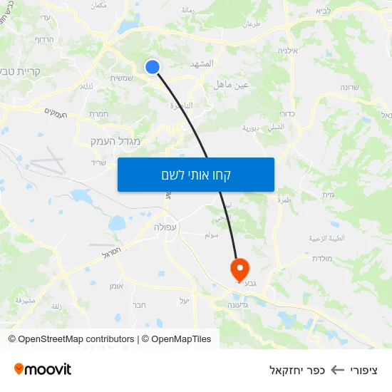 מפת ציפורי לכפר יחזקאל