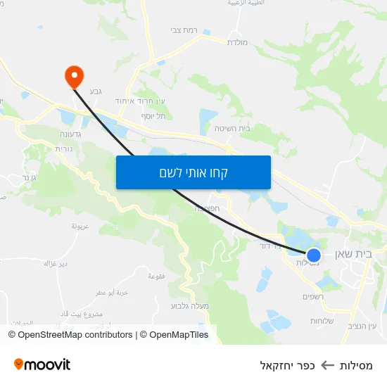 מפת מסילות לכפר יחזקאל