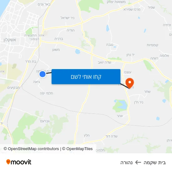 מפת בית שקמה לנהורה