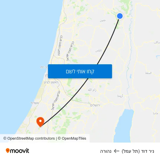 מפת ניר דוד (תל עמל) לנהורה