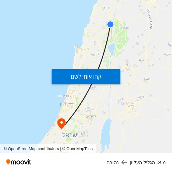 מפת מ.א. הגליל העליון לנהורה
