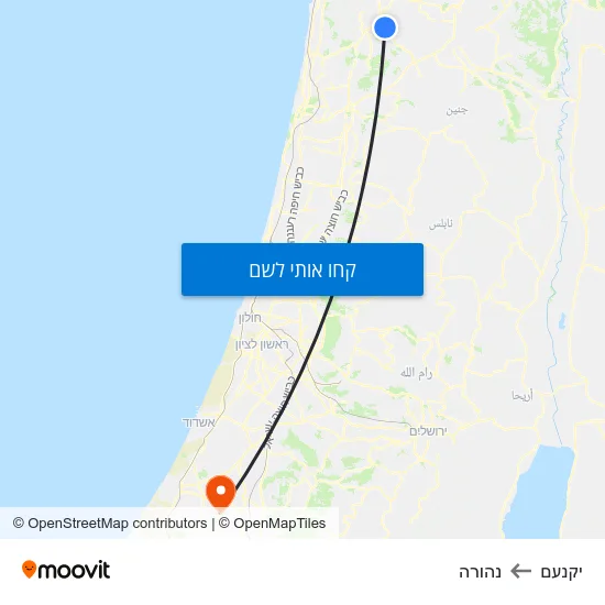 מפת יקנעם לנהורה