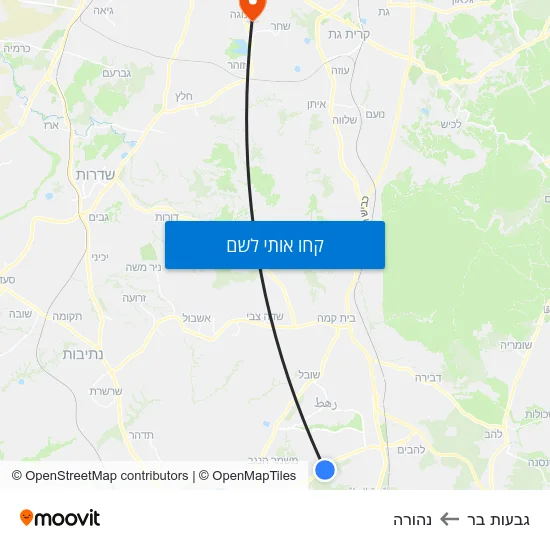 מפת גבעות בר לנהורה