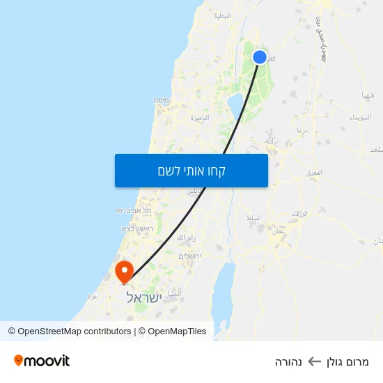 מפת מרום גולן לנהורה
