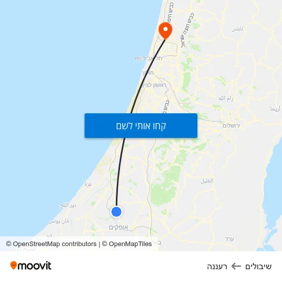 מפת שיבולים לרעננה