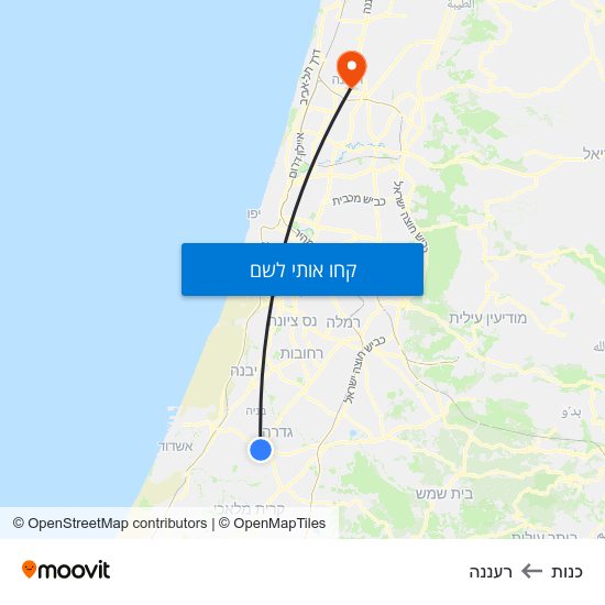 מפת כנות לרעננה