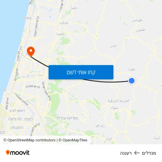 מפת מגדלים לרעננה