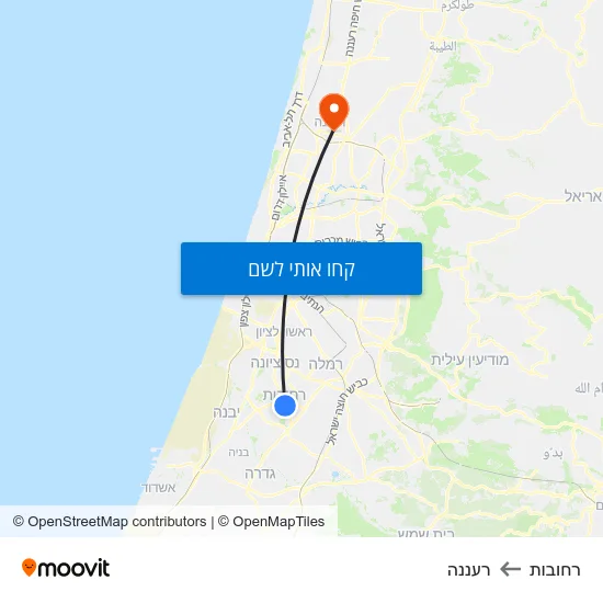 מפת רחובות לרעננה