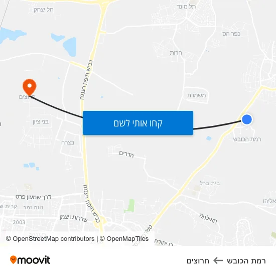 מפת רמת הכובש לחרוצים