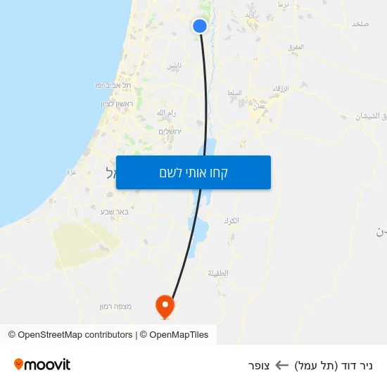 מפת ניר דוד (תל עמל) לצופר