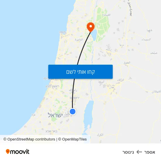 מפת אספר לגינוסר