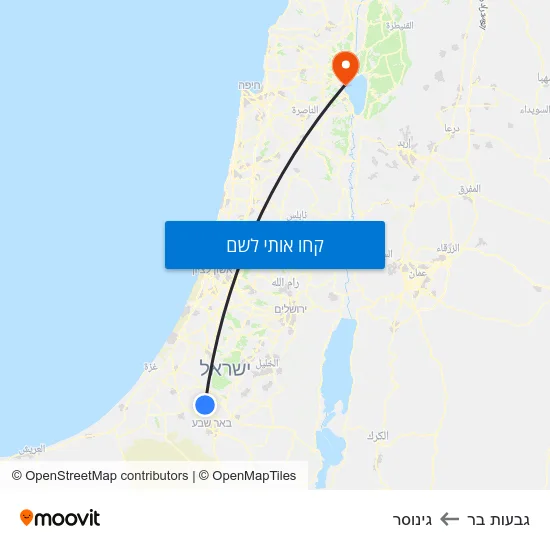 מפת גבעות בר לגינוסר