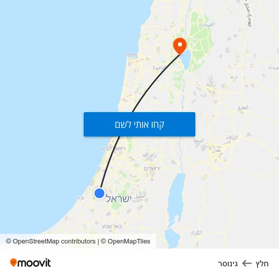 מפת חלץ לגינוסר