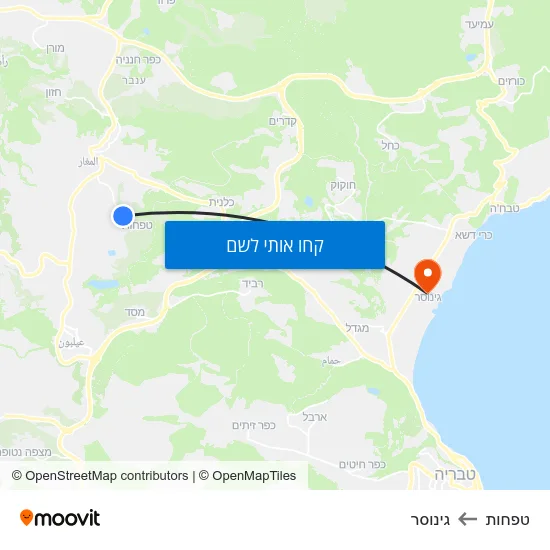 מפת טפחות לגינוסר