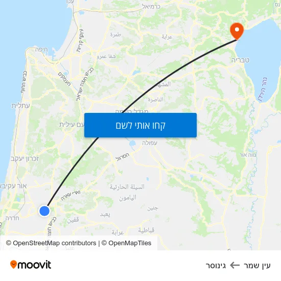 מפת עין שמר לגינוסר