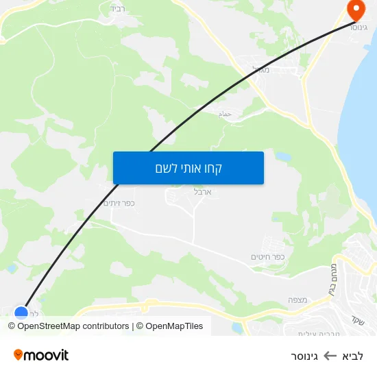 מפת לביא לגינוסר