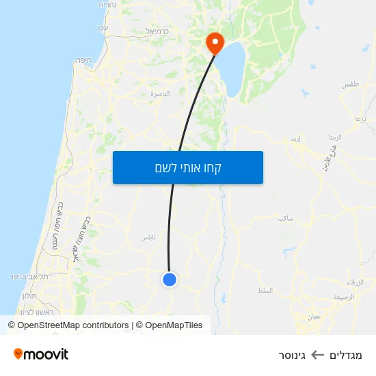 מפת מגדלים לגינוסר