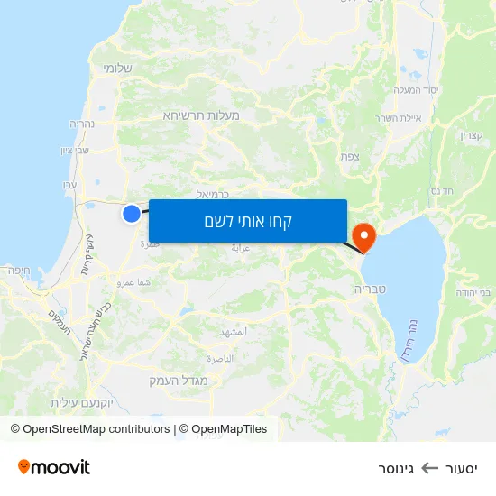 מפת יסעור לגינוסר