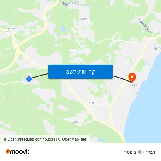 מפת רביד לגינוסר