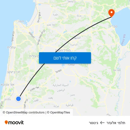 מפת תלמי אלעזר לגינוסר