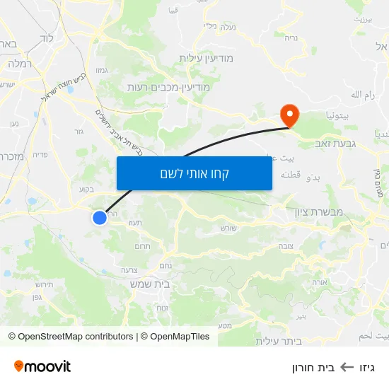 מפת גיזו לבית חורון