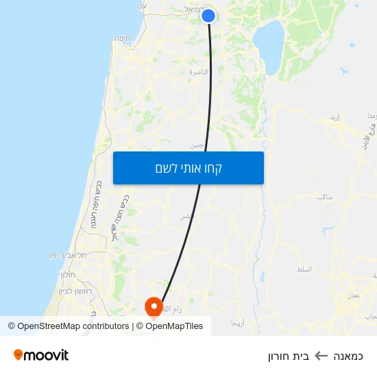 מפת כמאנה לבית חורון