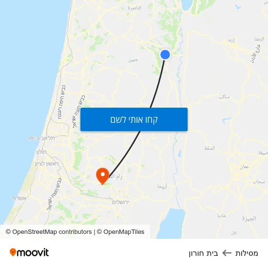 מפת מסילות לבית חורון