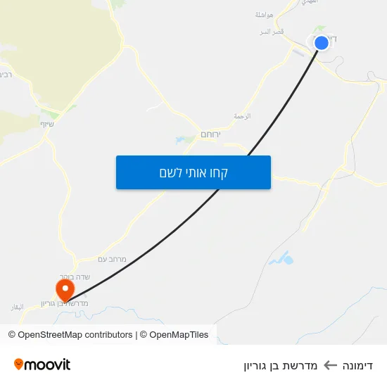 מפת דימונה למדרשת בן גוריון