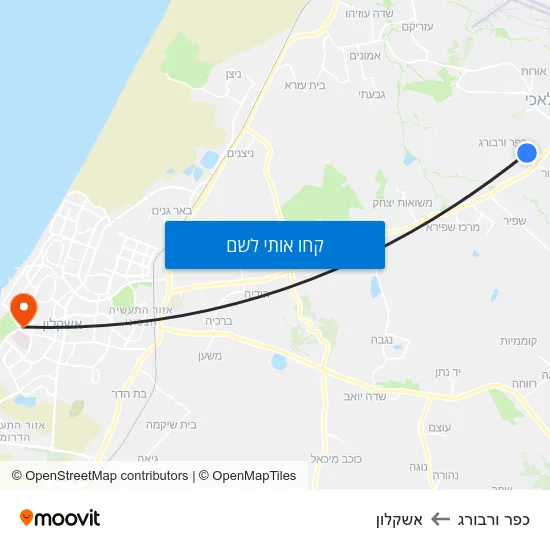 מפת כפר ורבורג לאשקלון