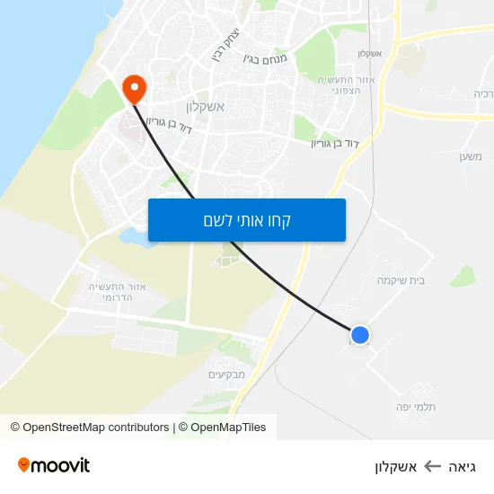 מפת גיאה לאשקלון